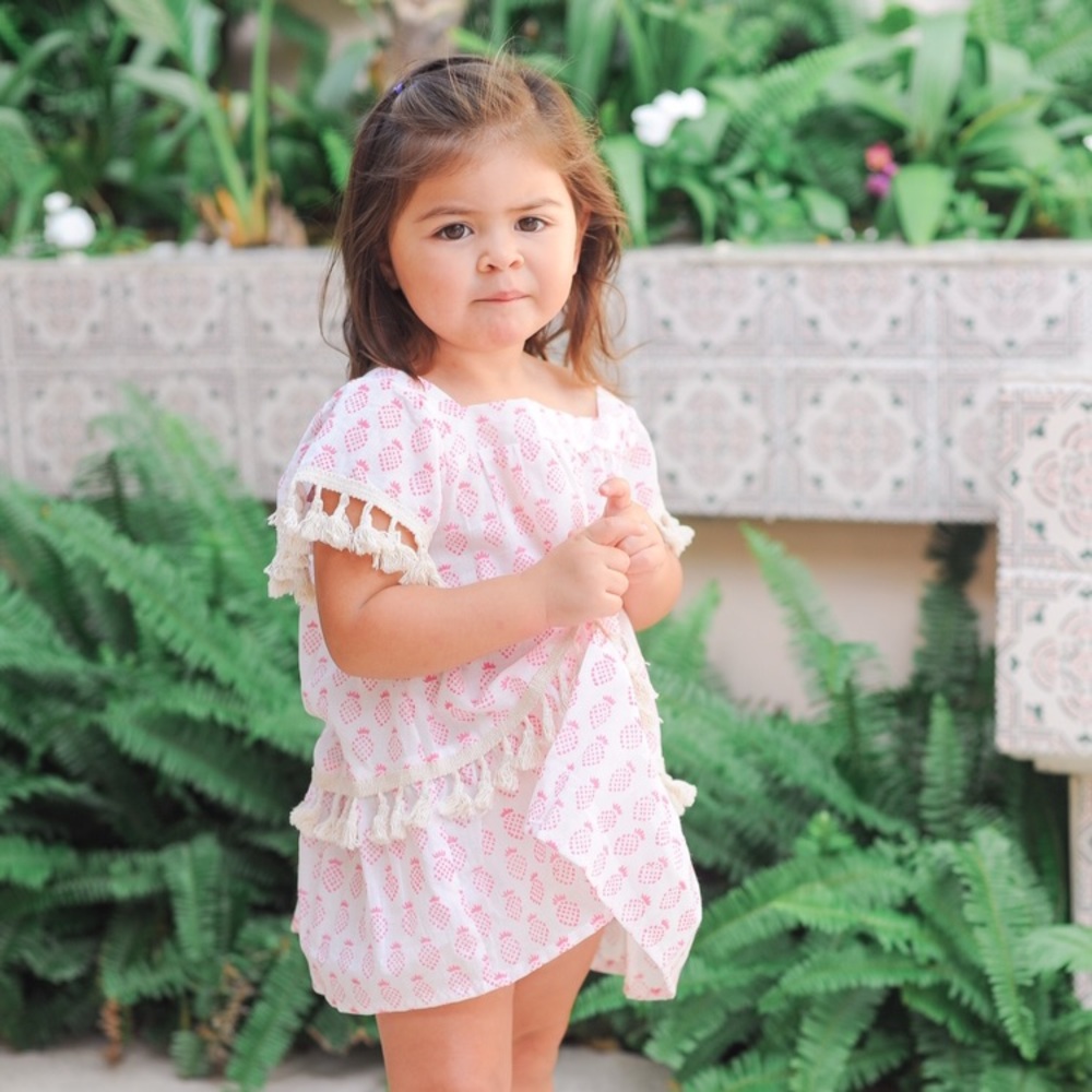 Little Girls boutique pineapple dress.